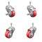 Service Caster 3.5 Inch SS Red Polyurethane Swivel 3/8 Inch Threaded Stem Caster Brakes, 2PK SSTS20S3514-PPUB-RED-TLB-381615-2-S2 - alternate 1